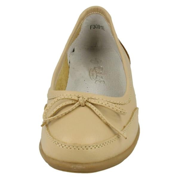 Eaze Ladies Eaze Flat Bow Vamp Casual Slip On Ballerina