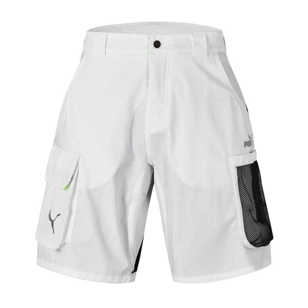 Puma Mens Performance Two Tone Cargo Shorts - White - 