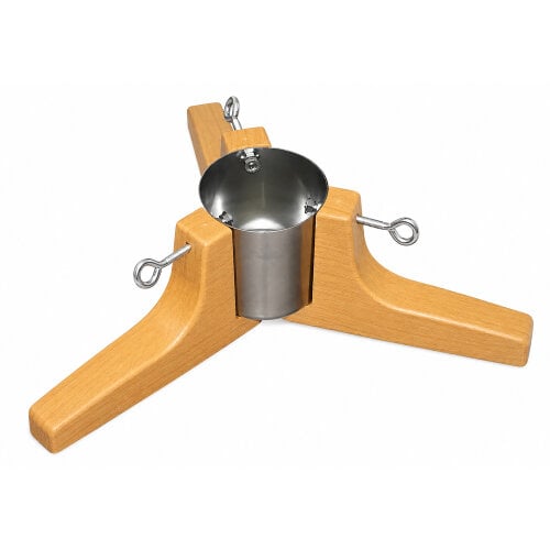 Wonder Christmas Tree Stand with Water Tank, Fits Trees up to 2.6m, 3 Clamp Screws for 50-110mm Trunks, Silver Steel Base