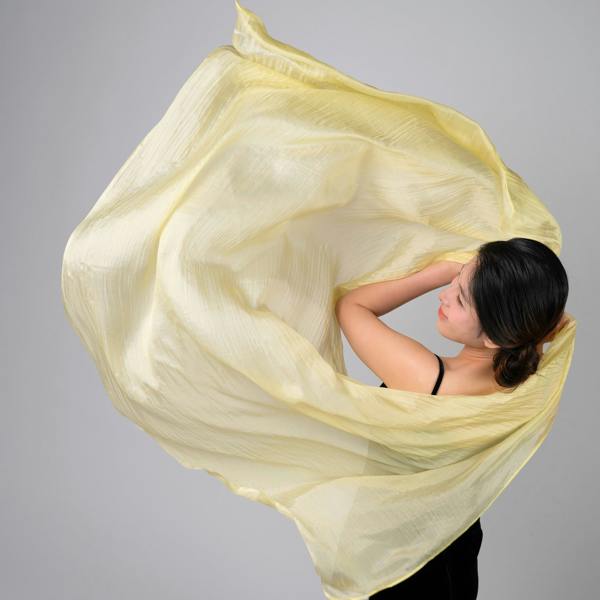 Golden Yellow Silk Scarf – Hand-Dyed Mulberry Silk, Eid & Festival Wrap