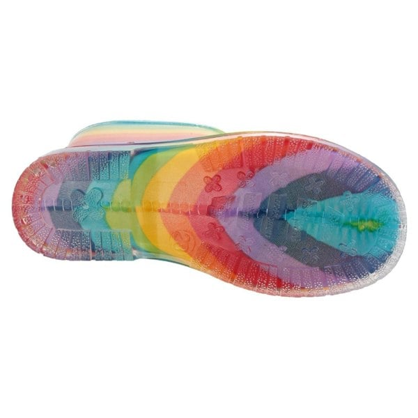 Cotswold PVC Jnr PVC Girls Rainbow Wellington Boots