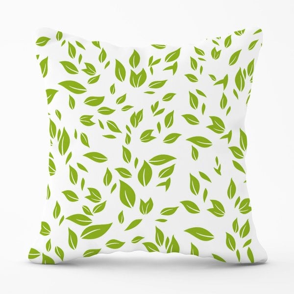 Warren Reed Green Leaves Cushions