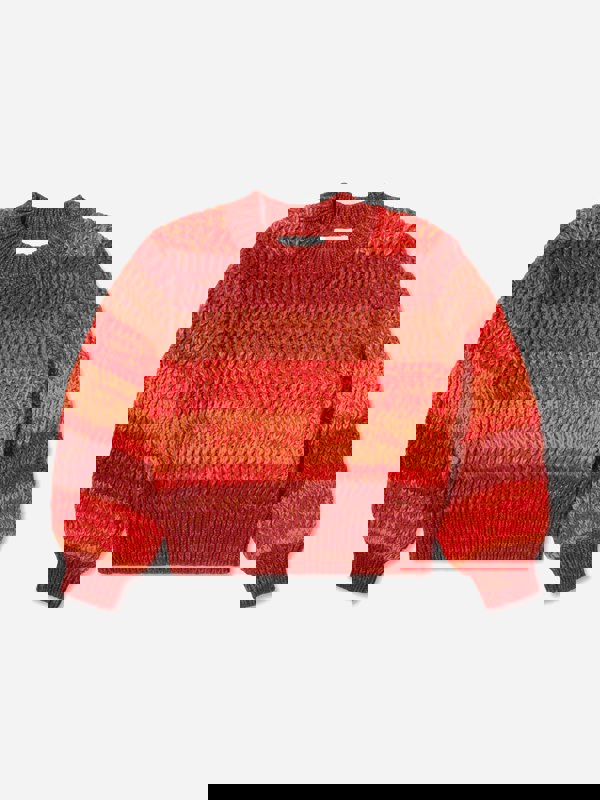 Chloé Girls Knitted Gradient Jumper in Crimson