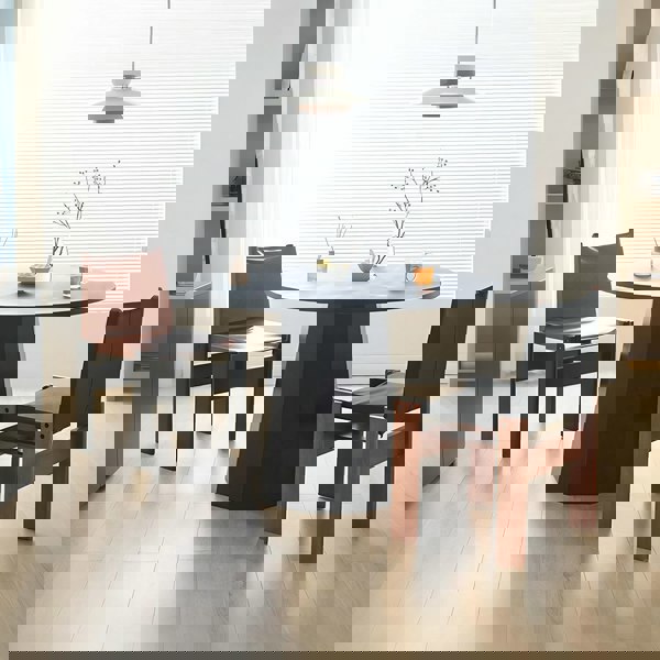 Lynette Dining Chair, PU Leather, Solid Wood-Weilai Concept-Weilai Concept