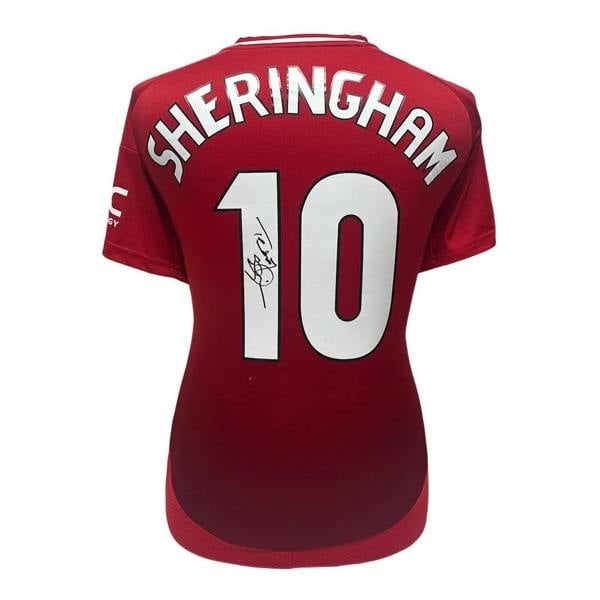Unbranded Teddy Sheringham signed Manchester United shirt — Framed
