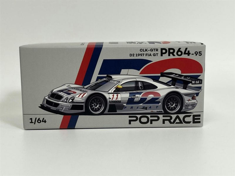 Pop Race Mercedes Benz CLK AMG GTR 1997 FIA GT D2 Privat 1:64 Scale Pop Race PR640095