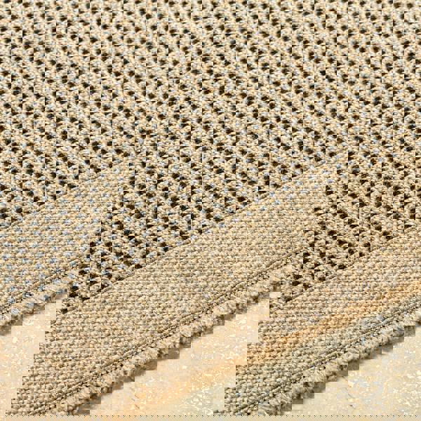 Livabliss Mirage-Cottage Tan Black Fringe In- & Outdoor Jute-Look Rug