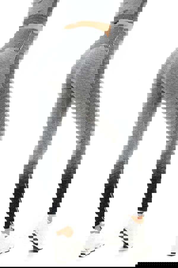 Smart Living Women's Gradient Stripe Leggings - Grey Marl/ Black