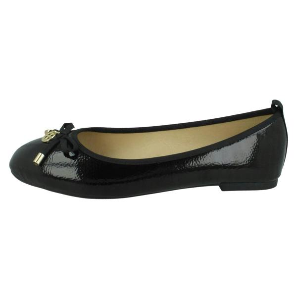Spot On Ladies Spot On Flat Black Ballerina Shoes F80530