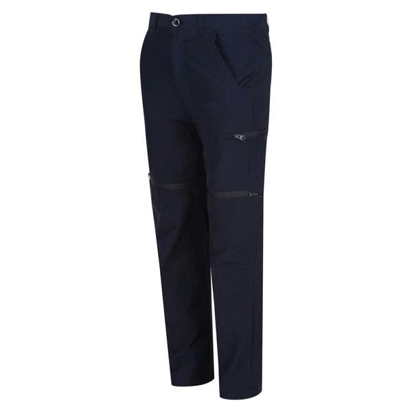 Regatta Childrens/Kids Highton Stretch Zip-Off Walking Trousers - Navy - 