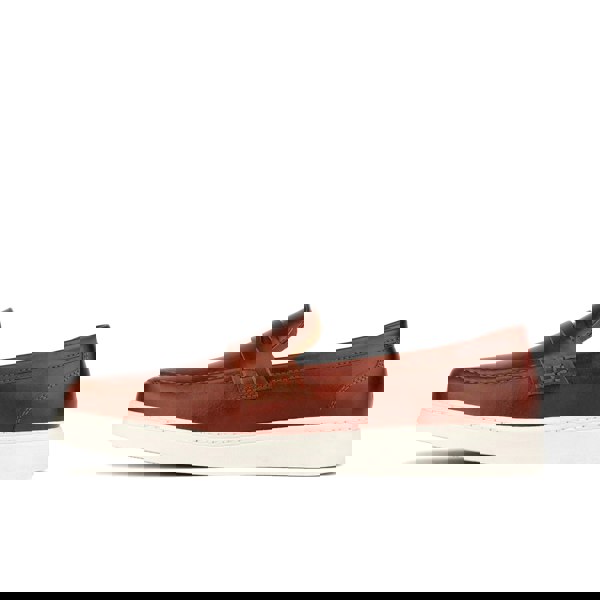 Embassy London Walter - Brown - Men's white sole Summer Loafer in brown soft leather