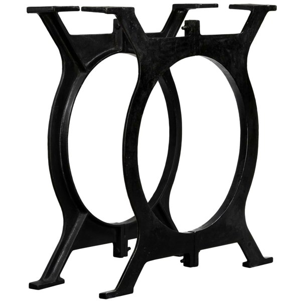 Berkfield Dining Table Legs 2 pcs O-Frame Cast Iron