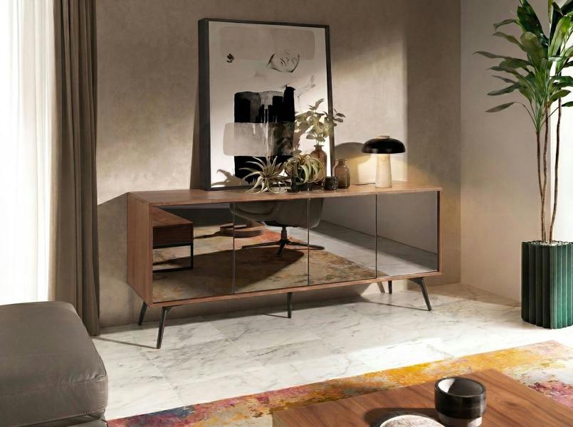 Angel Cerdá Table lamp in black steel and porcelain marble 8088