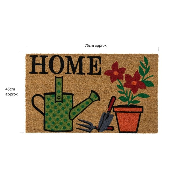 JVL Eco-Friendly Latex Backed Coir Entrance Doormat, 45x75cm - Gardener
