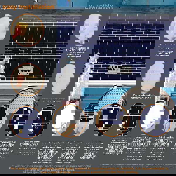 Deep Blue Glossy 3D Sticker Tile 30.5 x 30.5cm - 6 pcs