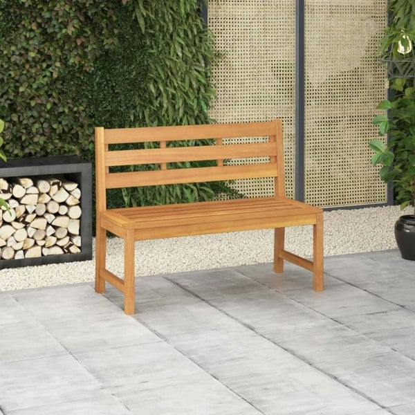 Berkfield Garden Bench 114 cm Solid Teak Wood
