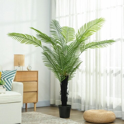 Wyld Haus Seta Tall Artificial Areca Palm With Layered Leaf Detail In Pot 175cm Green