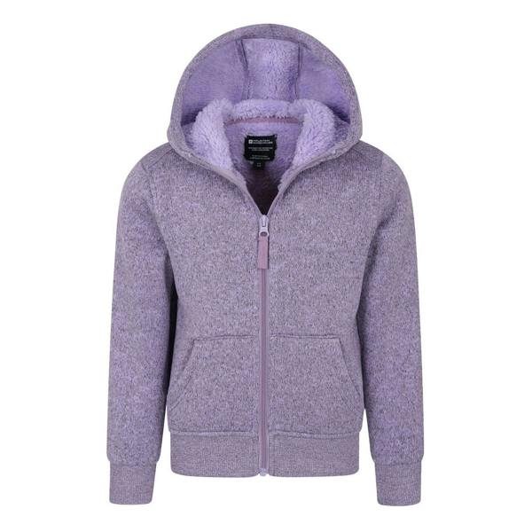 Mountain Warehouse Childrens/Kids Nevis Faux Fur Lined Hoodie - Purple - 