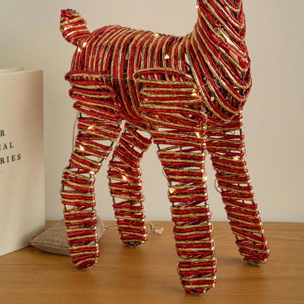 Samuel Alexander 40cm Light Up Christmas Reindeer with 50 Warm White LEDs