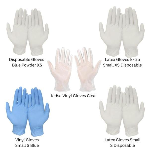 Aquarius Disposable Gloves Blue Powder Free Latex Free Food Safe Exam 100 Pack