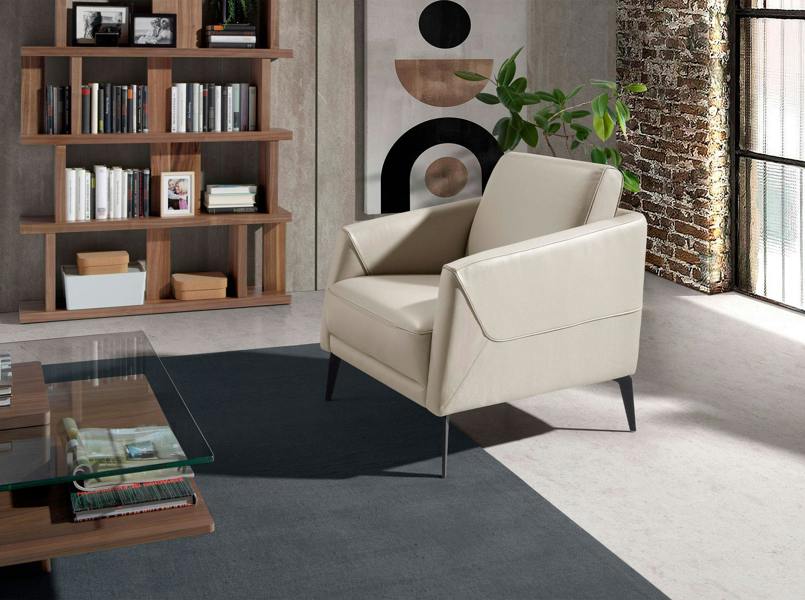 Angel Cerdá Taupe grey leather armchair 5094