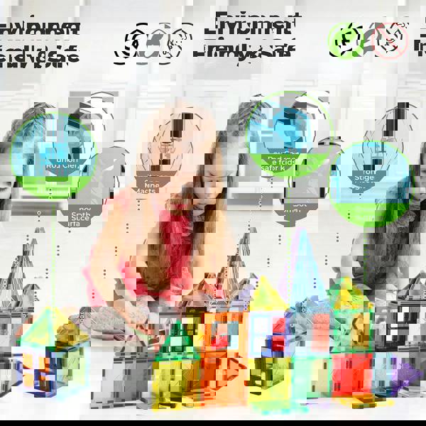 Dekko 60pc Magnetic Building Blocks Set STEM Educational Toys for Kids Gifts