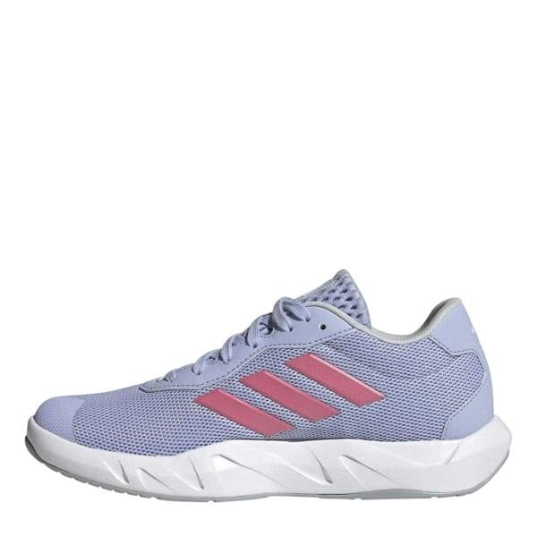 Adidas Womens/Ladies Amplimove 3 Stripes Lace Up Flat Trainers - Violet - 