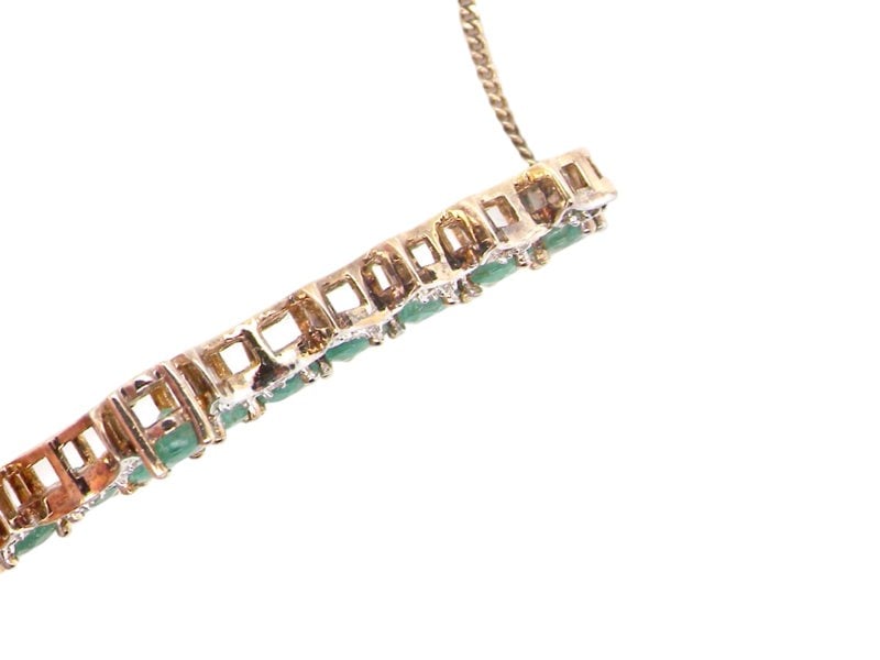 Vintage Tom An emerald and diamond feature necklace