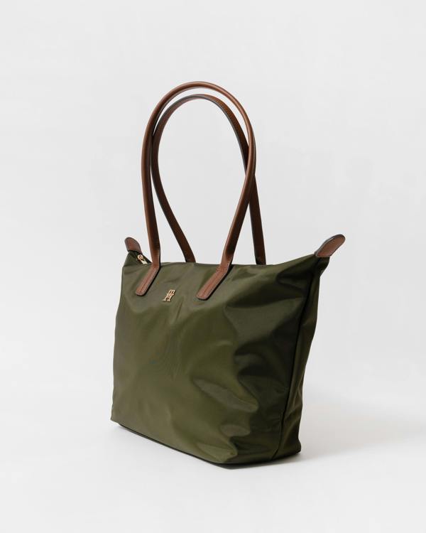Side of Tommy Hilfiger Popette Womens Tote Bag - Green