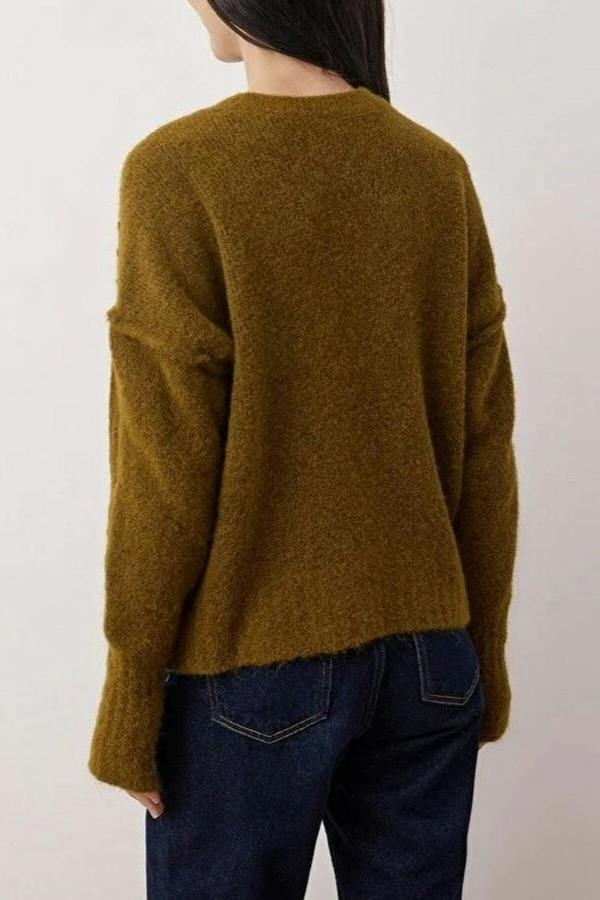 WOVCOR Soft Textured Woolen Oversize Knit Sweater