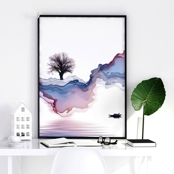 Wall art set of 3 | set of 3 Japanese wall art for office