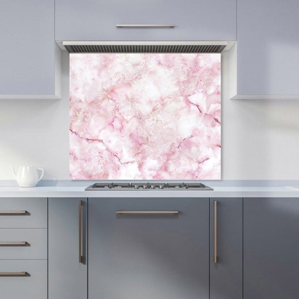 Warren Reed - Designer Pink And White Quartz Effect Kitchen Splashback