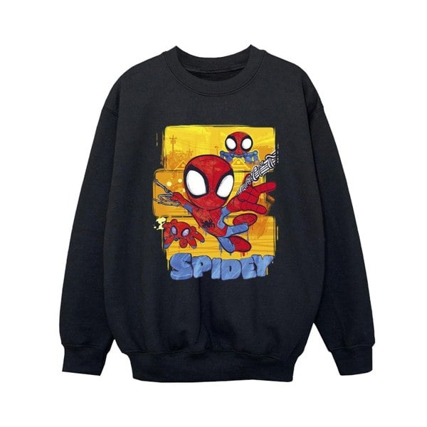 Marvel Boys Spidey And His Amazing Friends Flying Sweatshirt - Black