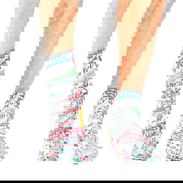 Jemsox Vintage Cities Printed Men’s Trainer Socks | Retro Urban Style & Comfort