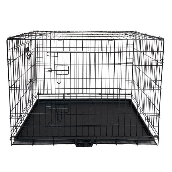 HugglePets Dog Cage with Plastic Tray