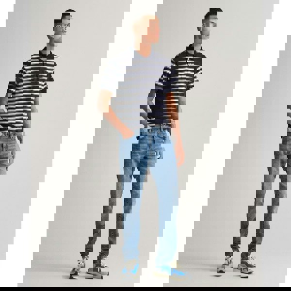 GANT Mens Slim Fit Jeans - 971 Mid Blue Worn In