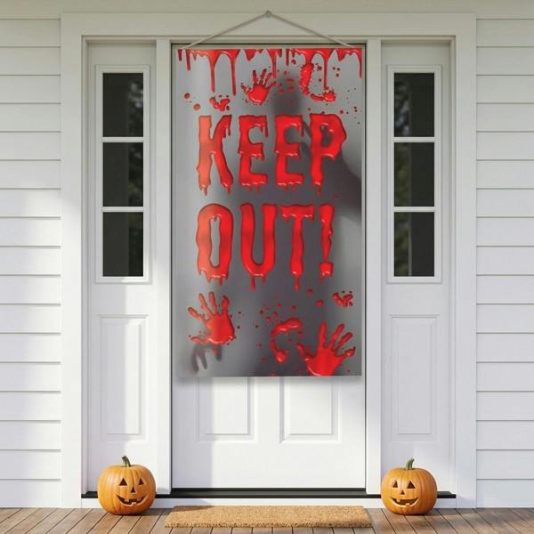 Garden Greatness Spooky Keep Out Halloween Door Cover