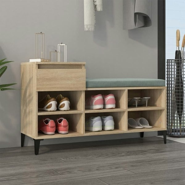 Berkfield Shoe Cabinet Sonoma Oak 102x36x60 cm Engineered Wood