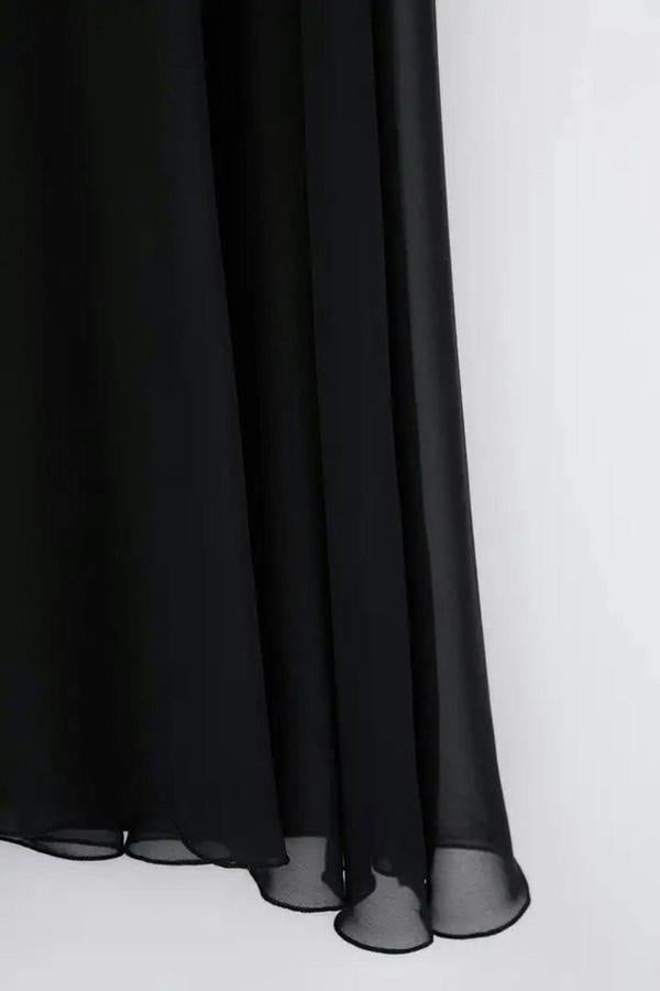 WOVCOR Chiffon Woven Plus Size Evening Dress