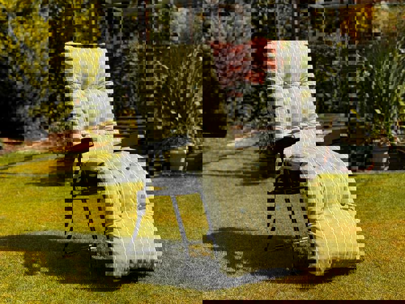 Glendale Garden Relaxer (Pattern Options Available) 99 x 58 x 73 Green Stripe The Garden Furniture Shop