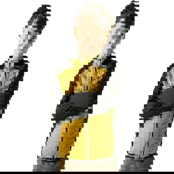 Regatta Childrens/Kids Andreson Hybrid Padded Jacket - Black/Wood Brown - 