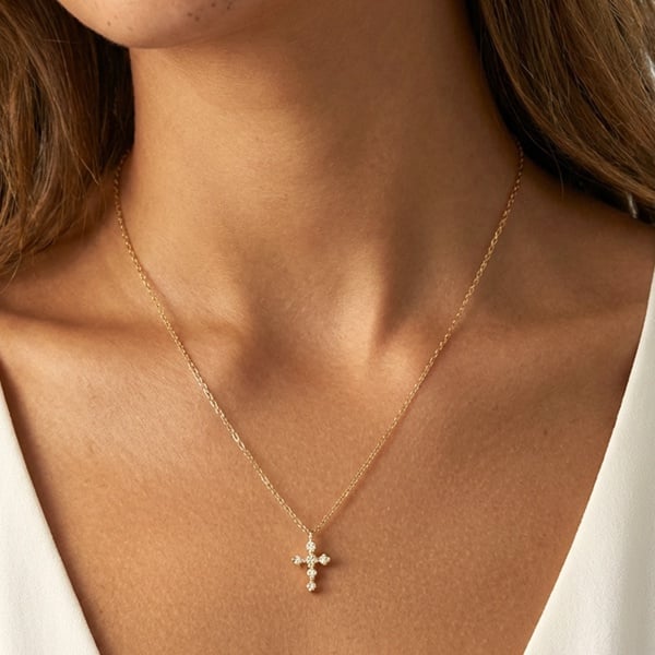 MUCHV Dainty Cross Necklace