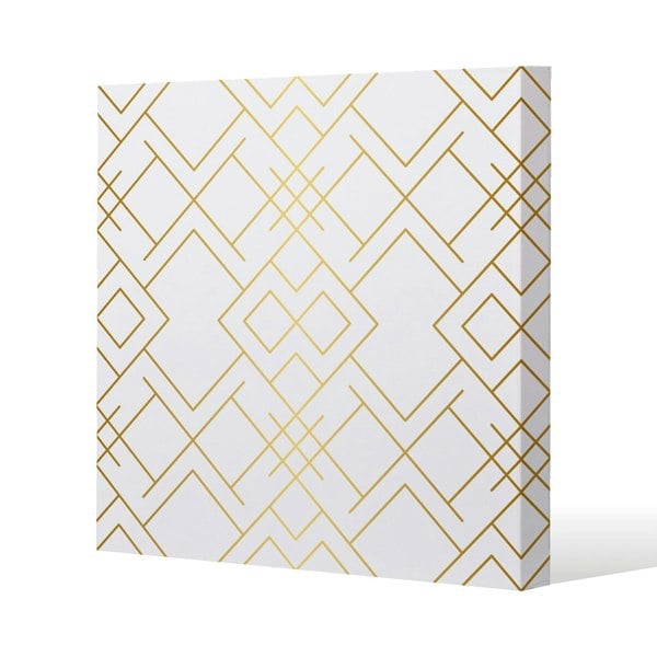 Benjamin Tate Design Golden Geo Pattern (Canvas Print)