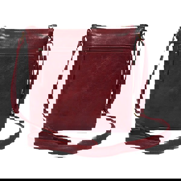 Assots London 'CORI' Chilli Pepper Waxy VT Real Leather Crossbody Bag