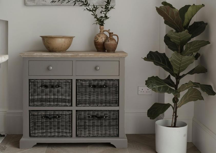 Florence Sideboard with 2 Drawers and Removable Storage Baskets