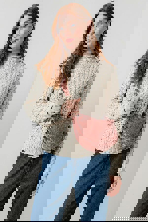 Lily & Me Jumbo Cord Crossbody Bag Antique Rose