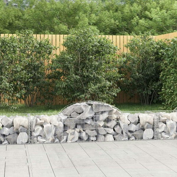 Berkfield Arched Gabion Baskets 18 pcs 200x50x40/60 cm Galvanised Iron