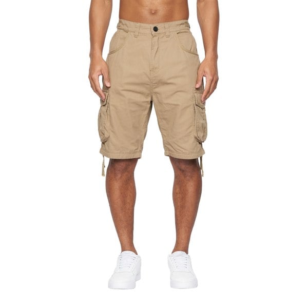 Crosshatch Mens Jamstar Cargo Shorts - Tan