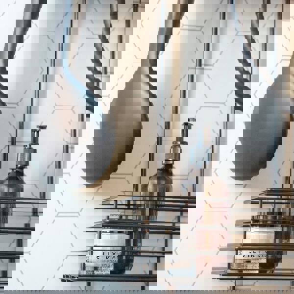 BESLAGSBODEN Matt Black Stainless Steel Double Shower Basket for Shower Mixer