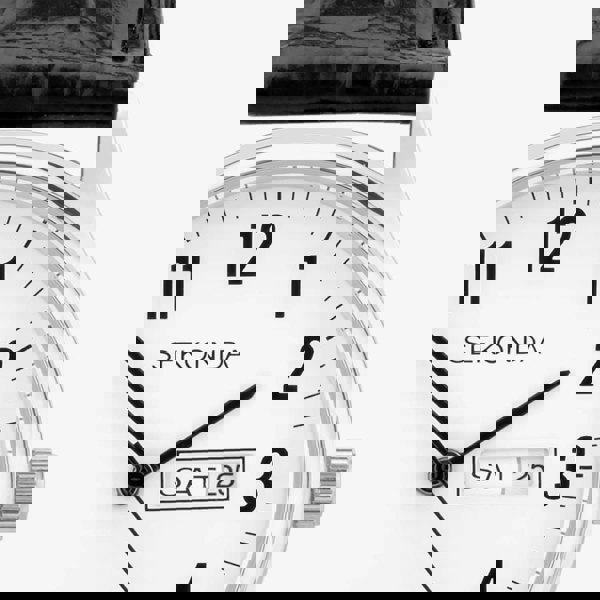 Sekonda Easy Reader Black Leather Strap Watch 30121